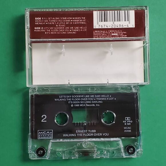 Ernest Tubb – Walking the Floor Over You Cassette Album 1988 MCA Special Product - Picture 2 of 2